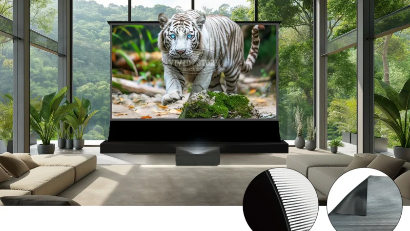 floor rising projector screen