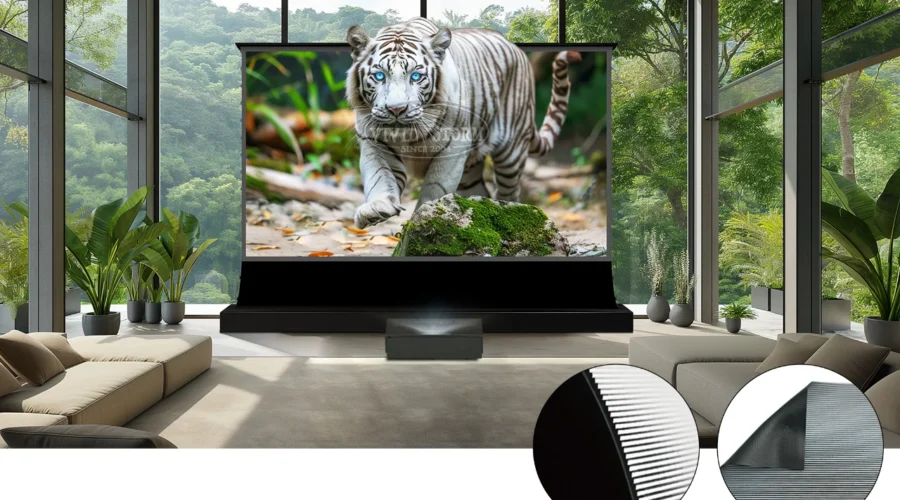 floor rising projector screen