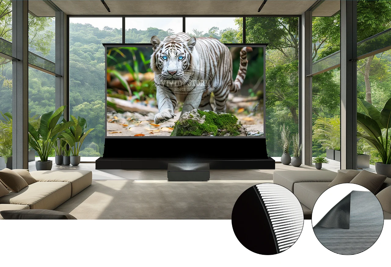 Floor Rising Projector Screen: Best ALR & Motorized Picks 2026 - All In ...
