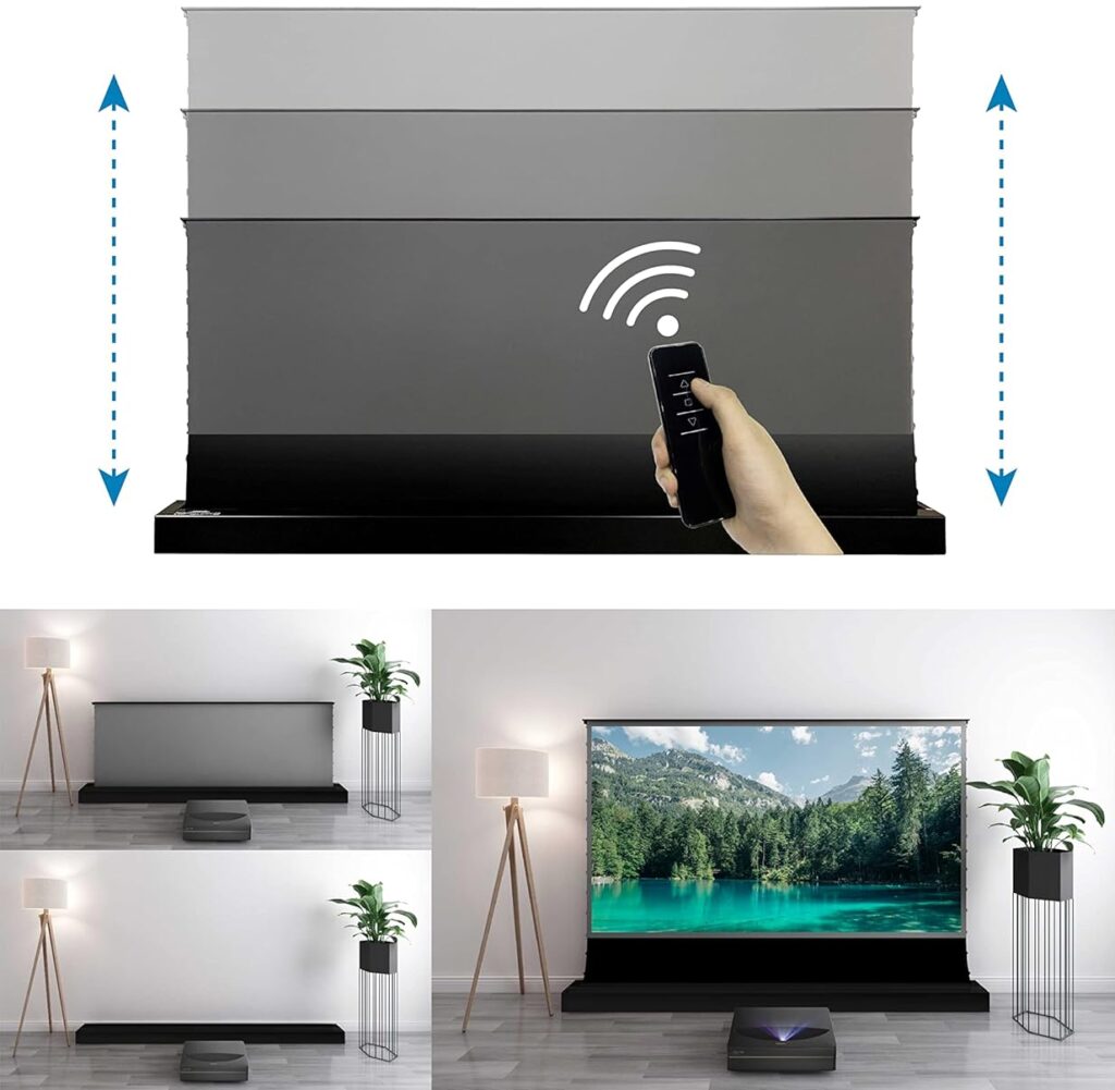 floor rising projector screen